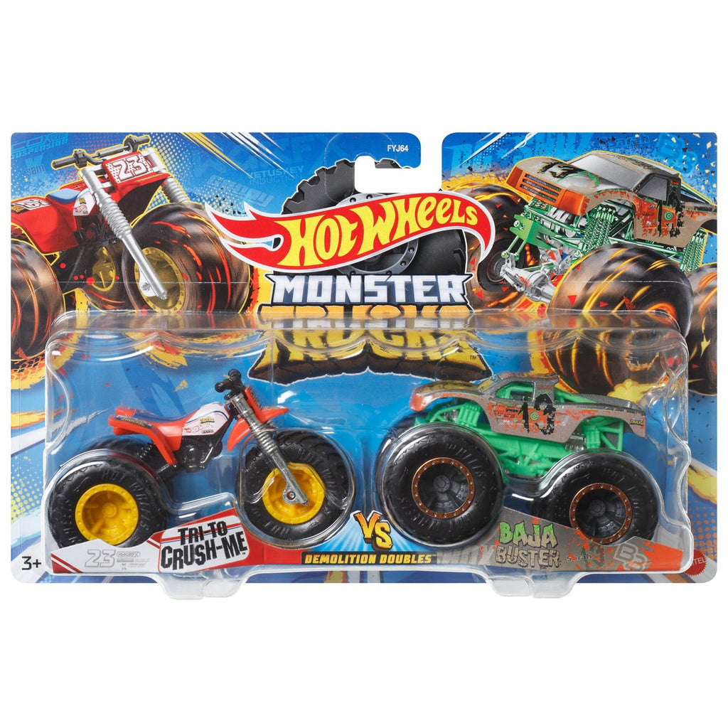 FYJ64 HW MONSTER TRUCKS 1:64 2 PACK ASST