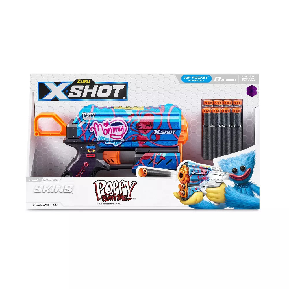 ZURU XSHOT SKINS FLUX POPPY PLAYTIME GAMETIME