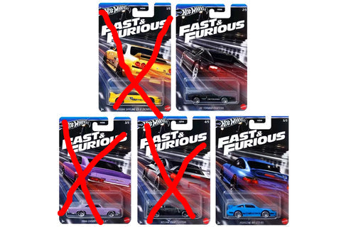 HNR88 HOT WHEEL FAST N FURIOUS NOV2024 SINGLE ASST