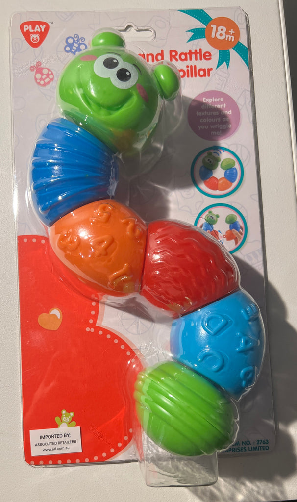 PLAYGO TOYS ENT. LTD. POP & RATTLE CATERPILLAR