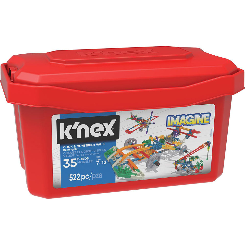 K'NEX Click and Construct Tub 522 Pieces 35 builds