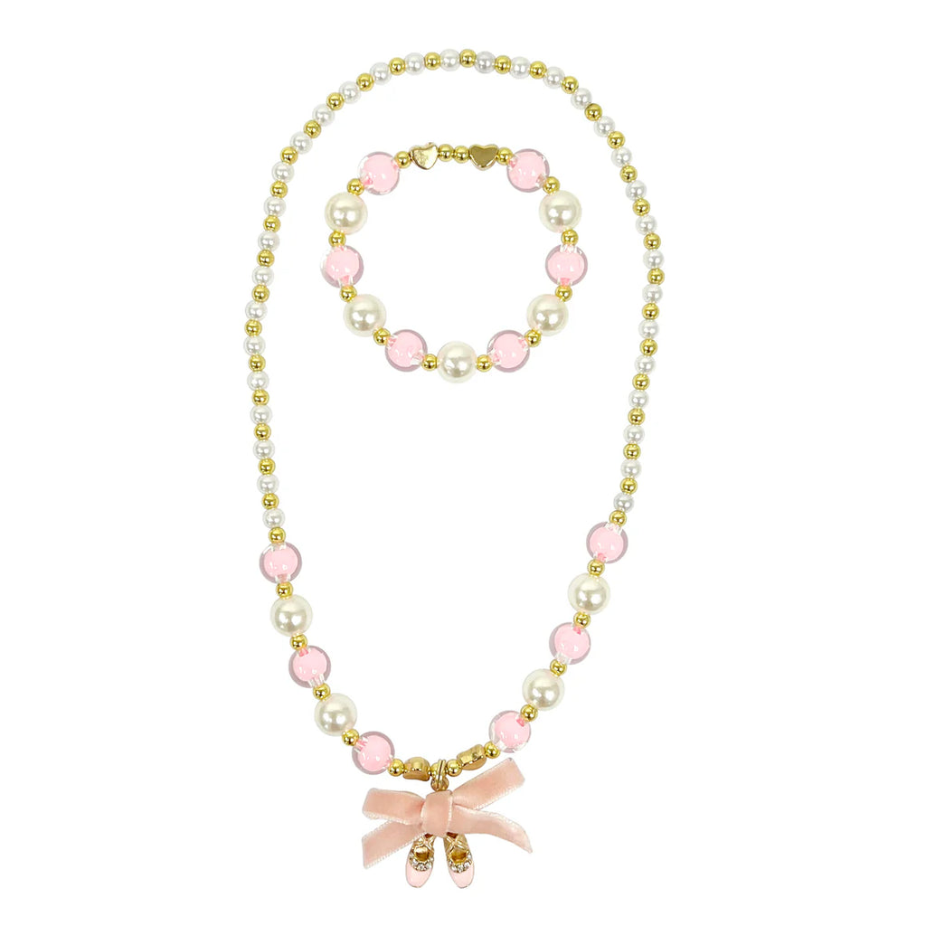 PINK POPPY BALLERINA NECKLACE & BRACEKET SET