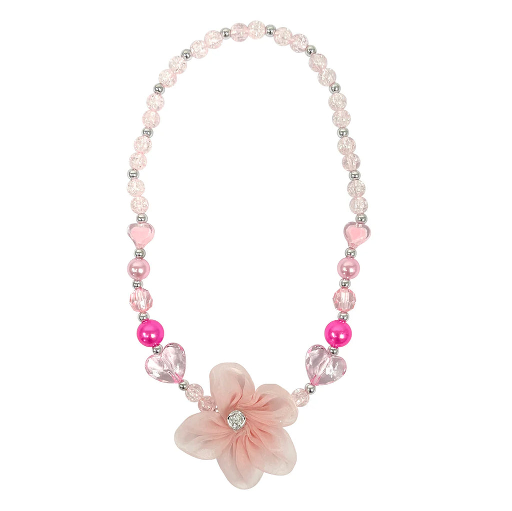 PINK POPPY FLOWER NECKLACE