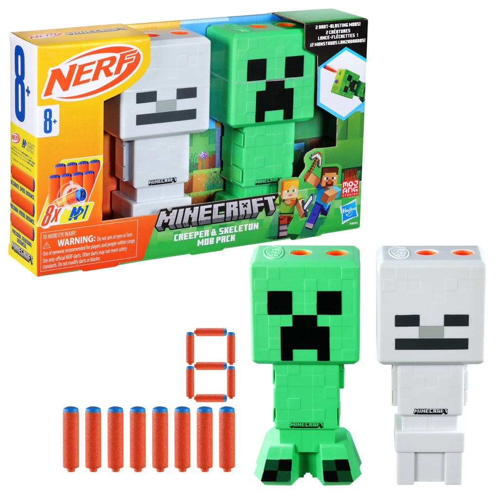 NERF MINECRAFT CREEPER AND SKELETON PACK