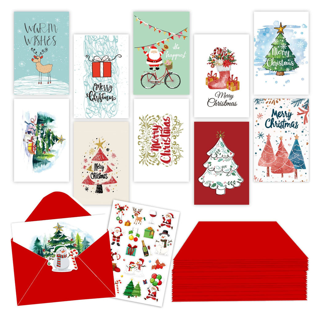 Christmas greeting card envelope set 10