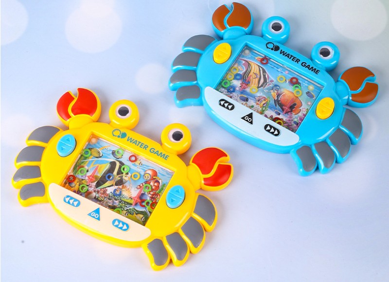 Crab-shaped water dispenser, large size, ring toss