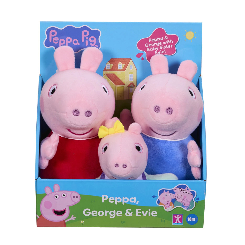 Peppa Pig Peppa, George & Evie Plush Set