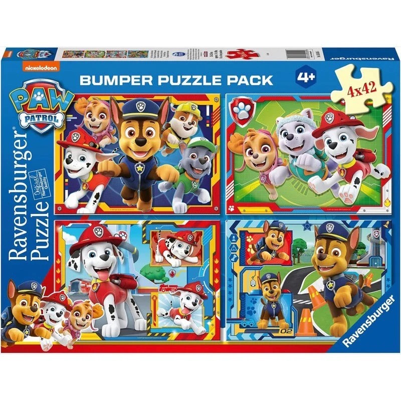 RAVENSBURGER PAW PATROL BUMPER PACK 4X42PC