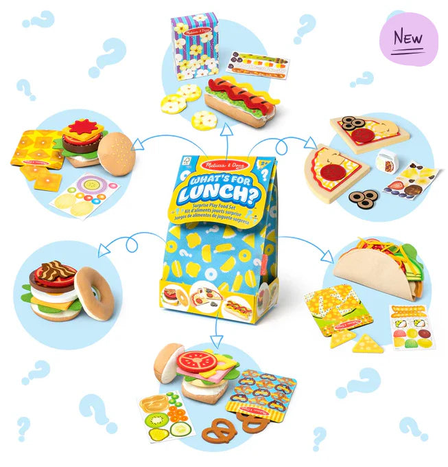 M&D WHAT'S FOR LUNCH? SURPRISE MEAL PLAY FOOD SET