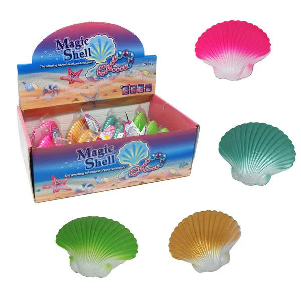 PINK POPPY HATCH CLAM SHELL WITH SURPRISE  PEARL BRACELET