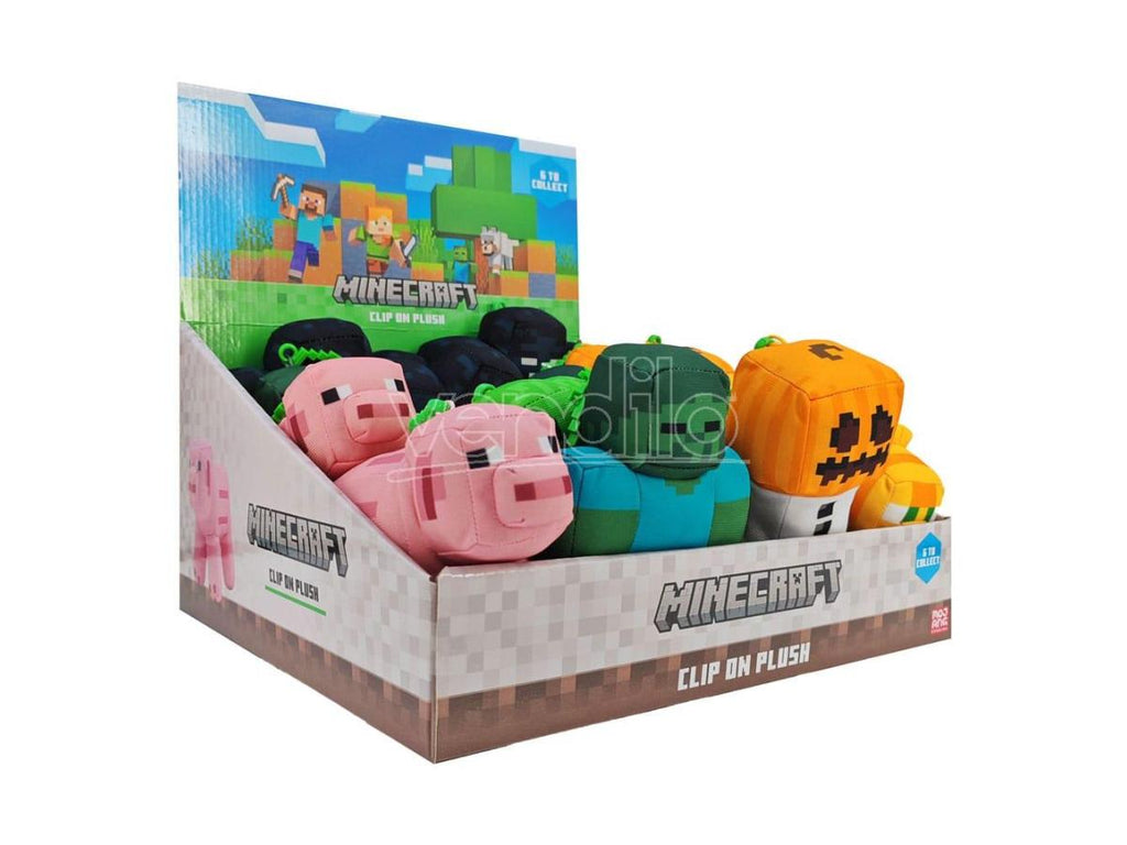 MINECRAFT CLIP ON PLUSH 13 CM ASSST