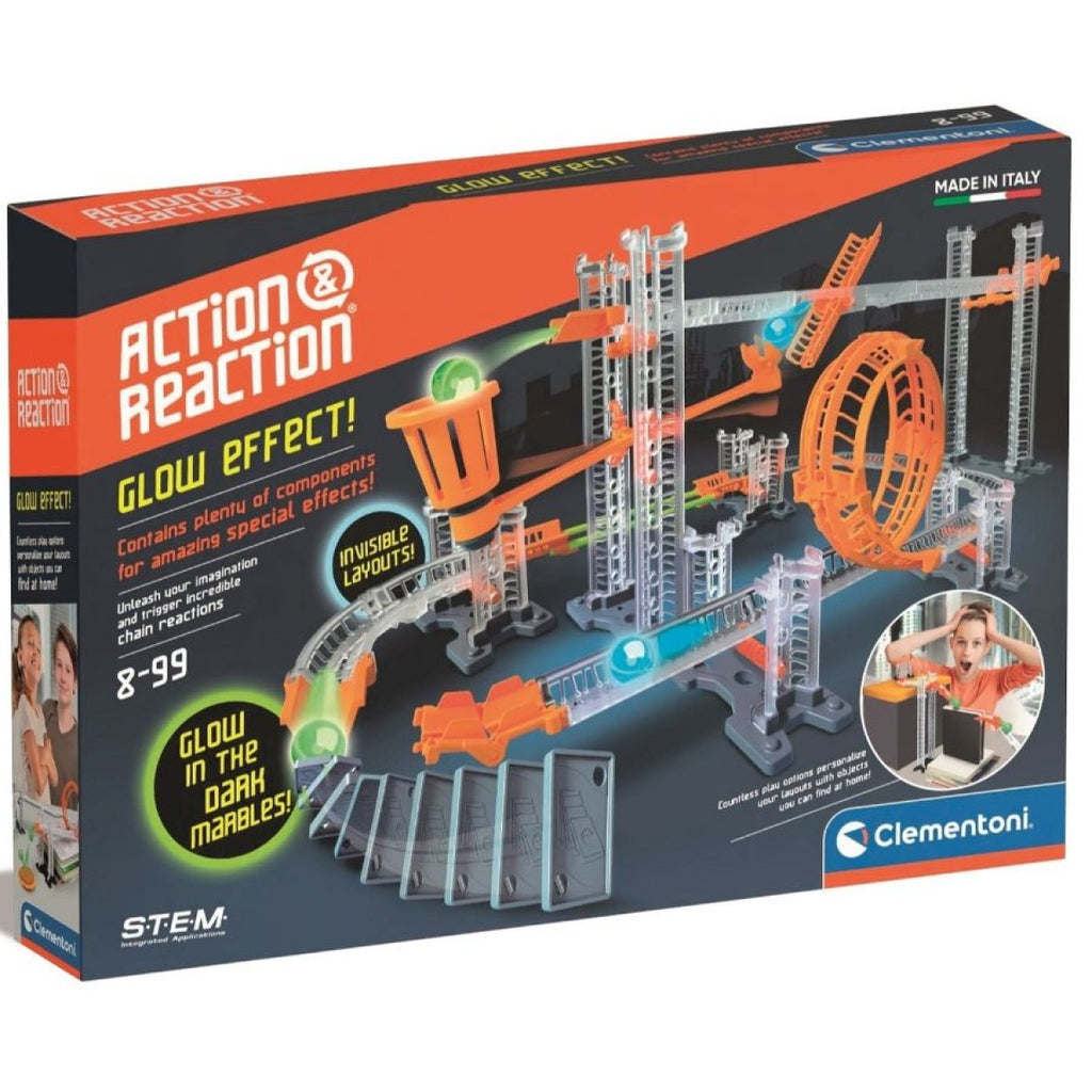 CLEMENTONI ACTION & REACTION GLOW EFFECT CONSTRUCTION SET