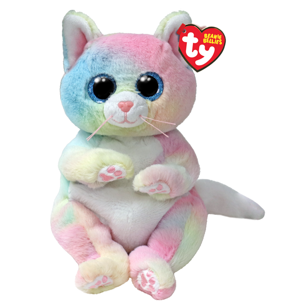 TY BEANIE BELLY REGULAR RAINBOW CAT JENNI
