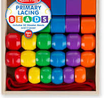 MELISSA & DOUG PRIMARY LACING BEADS