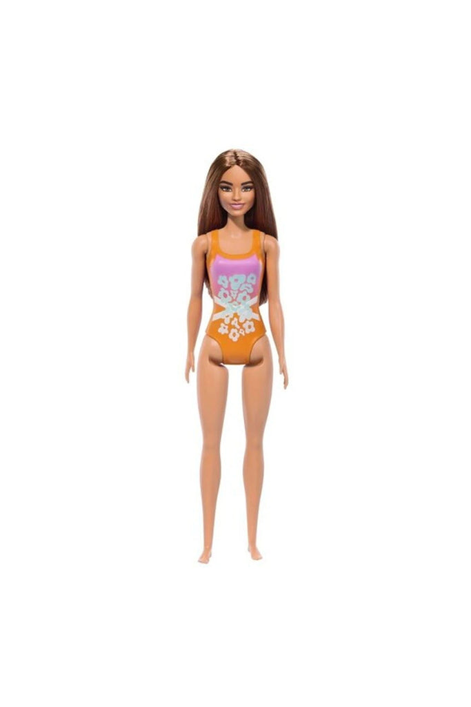 DWJ99 BARBIE BEACH DOLL ORANGE SWIM SUIT