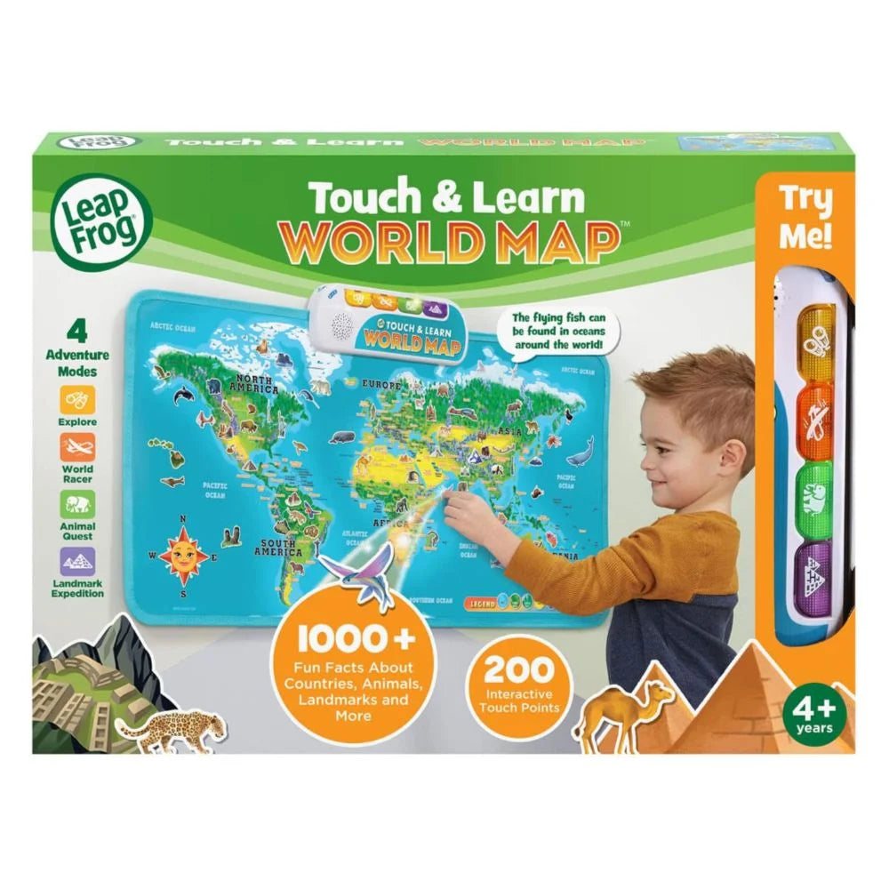 LEAP FROG TOUCH & LEARN ALL ABOUT THE WORLD MAP