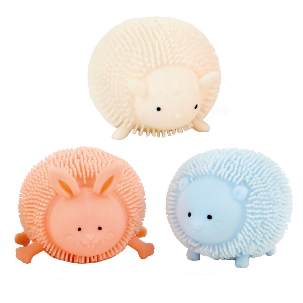 LIGHT UP PUFFER ANIMALS 7CM ASST