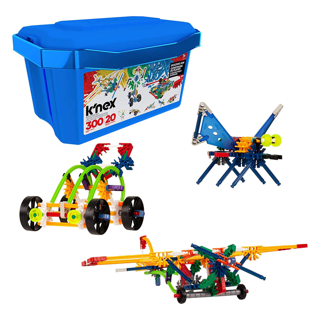 KN80202 KNEX BUILDING FUN TUB 300 PIECES 20 BUILDS