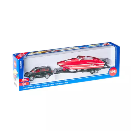 SI2543 CAR WITH MOTORBOAT 1:55