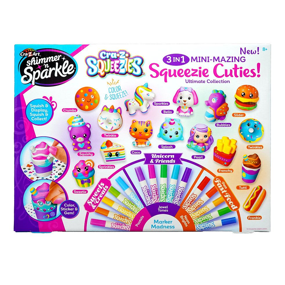 Cra-z-Squeezies Shimmer 'n Sparkle 3 in 1 Mini Mazing Squeezy cuties