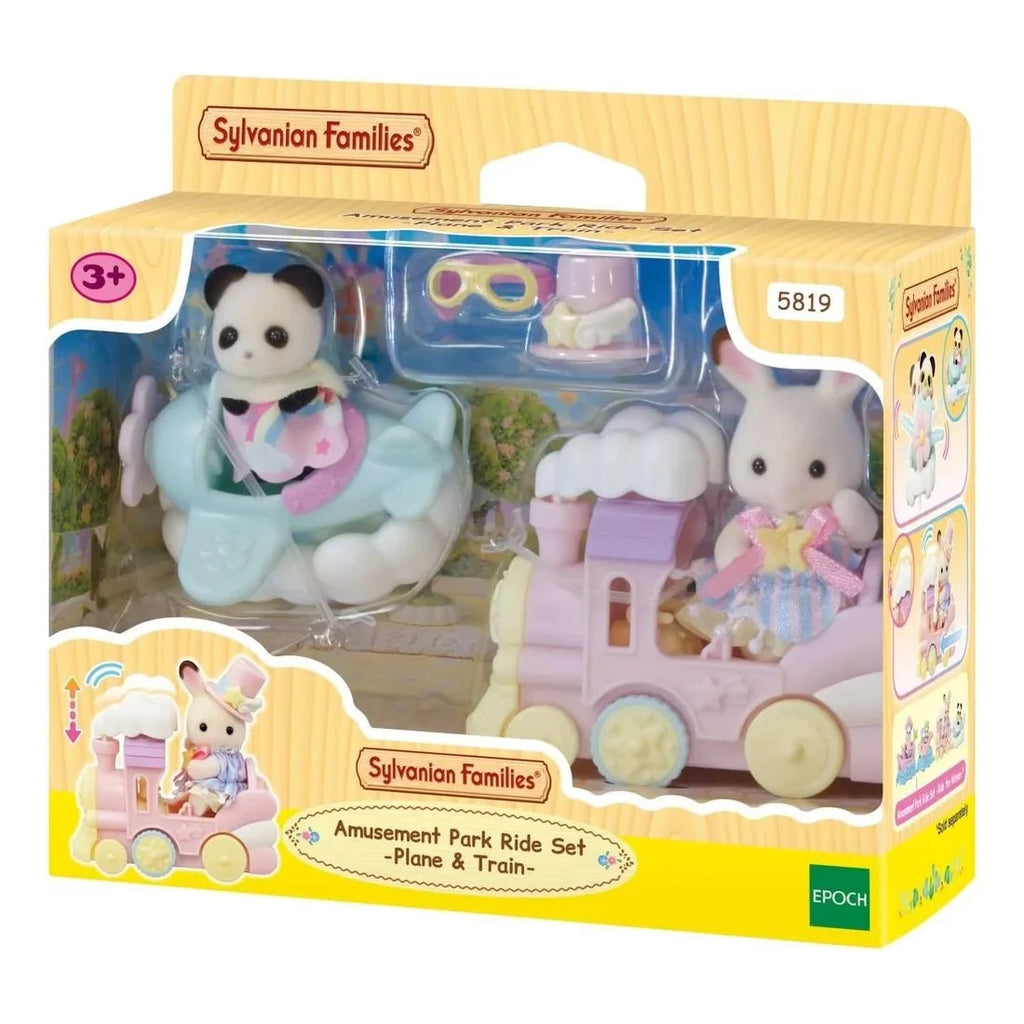 Sylvanian Families Plane & Train Amusement Park Ride Set