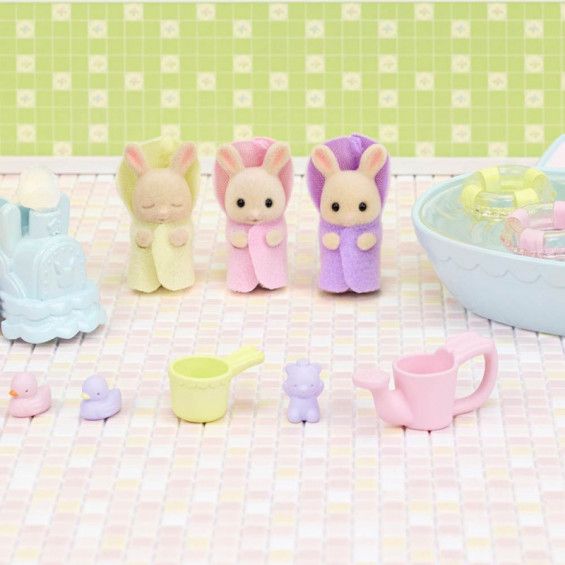 SF5707 Sylvanian Families Triplets Baby Bathtime Set