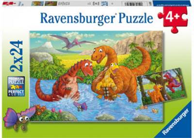 RAVENSBURGER DINOSAURS AT PLAY 2 X 24PC