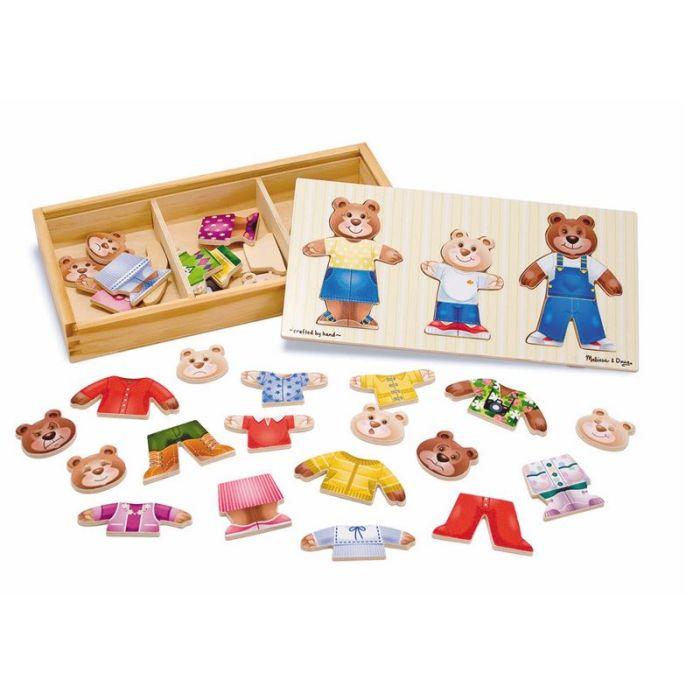 MELISSA & DOUG WOODEN BEAR FAMILY DRESS