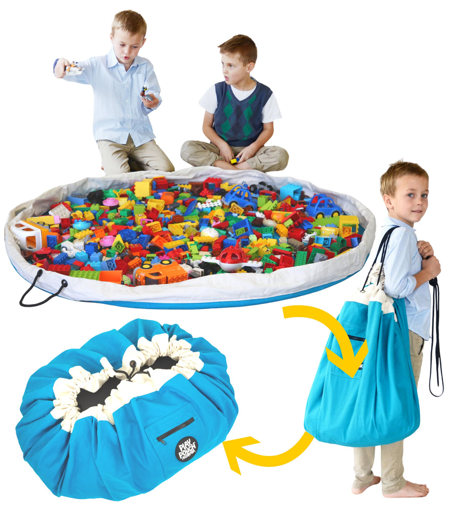 OCEAN BLUE TOY BAG & PLAY MAT