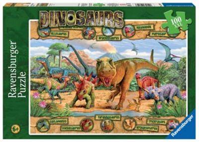 RAVENSBURGER DINOSAURS PUZZLE 100PC