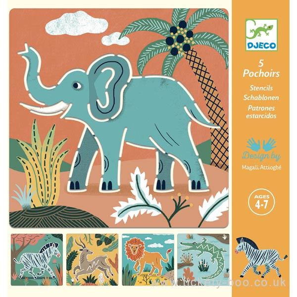 DJECO WILD ANIMALS STENCILS