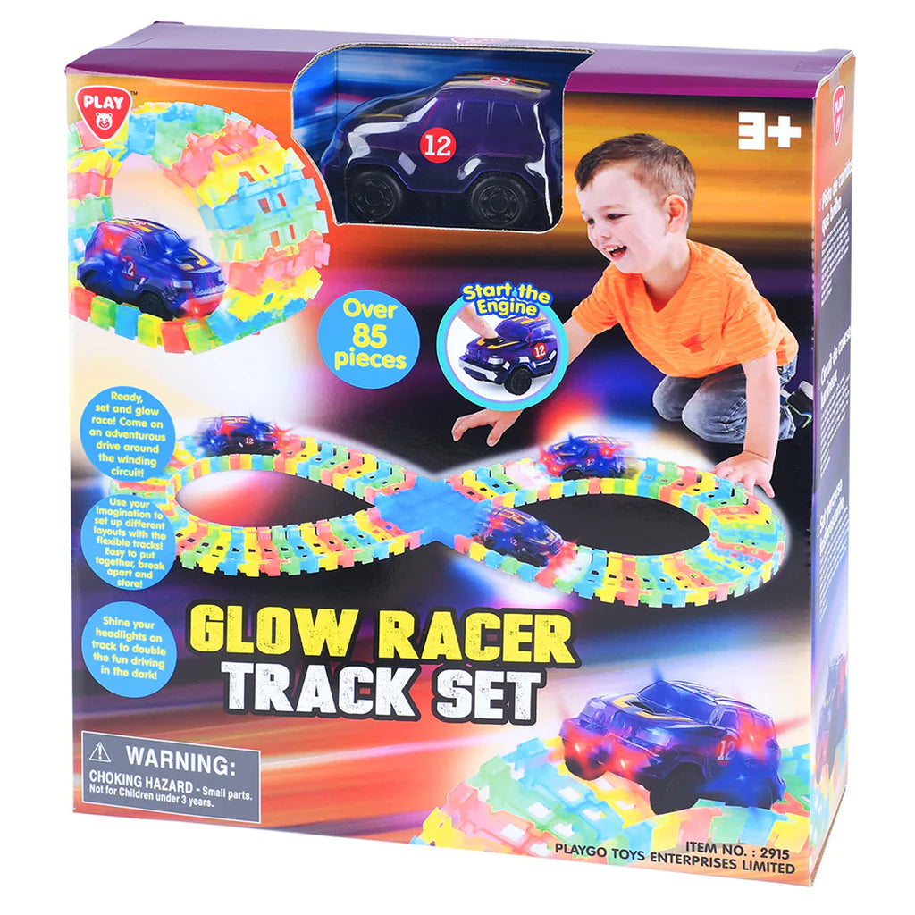 PLAYGO TOYS ENT. LTD. GLOW RACER TRACK SET BO