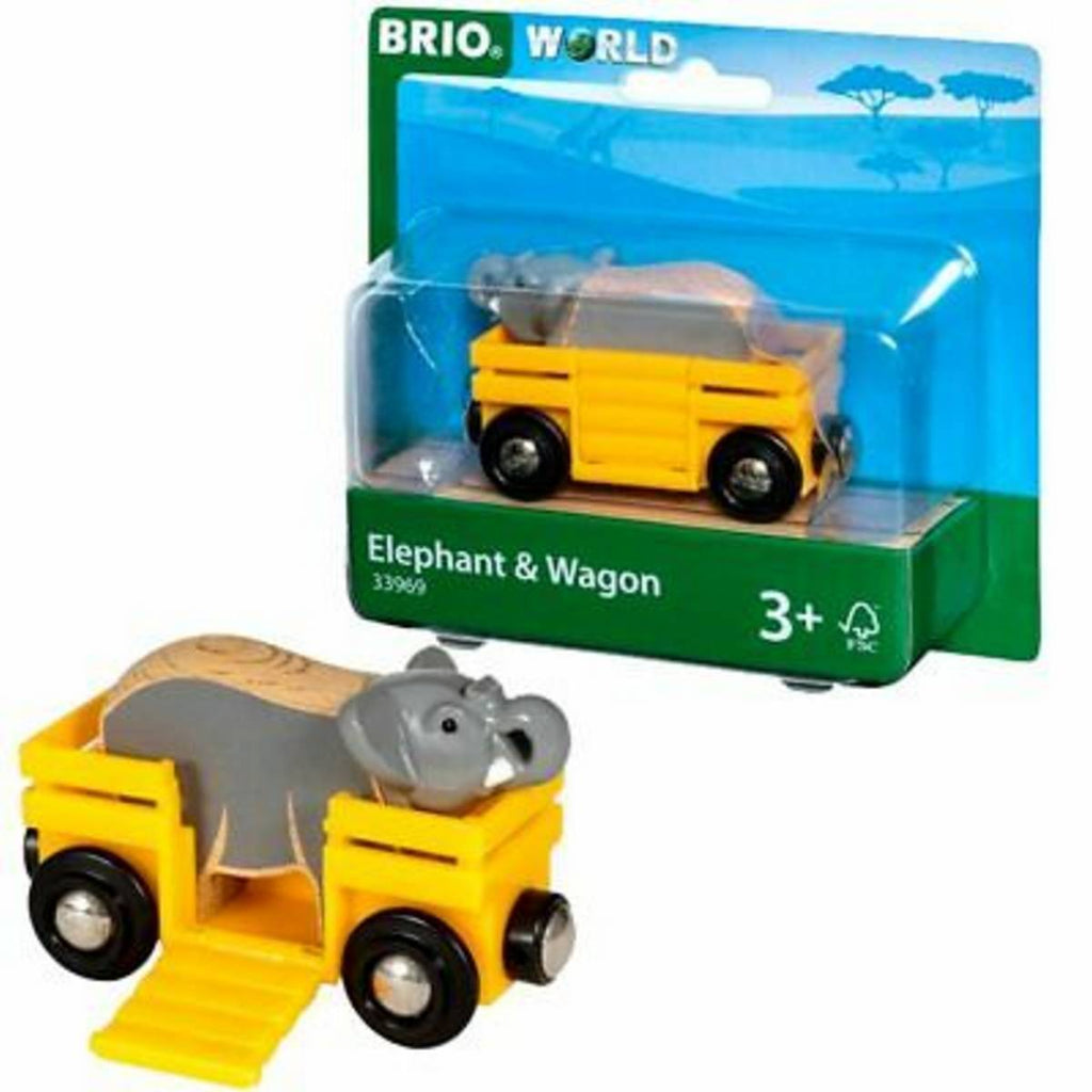 BRIO ELEPHANT & WAGON