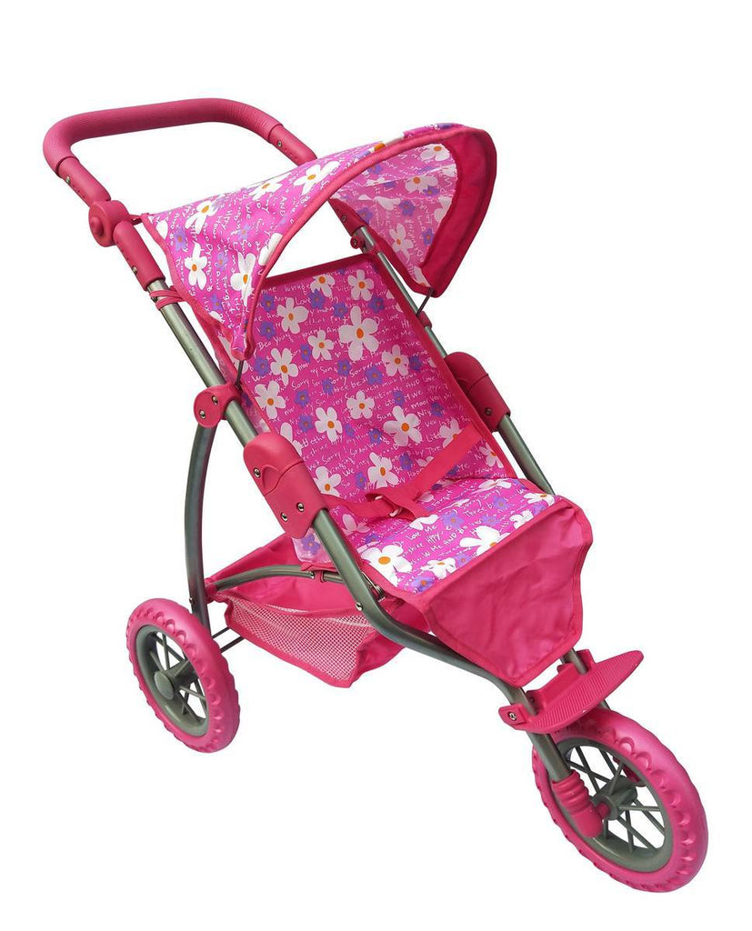 PLAYWORLD DOLL 3 WHEEL JOGGER PINK