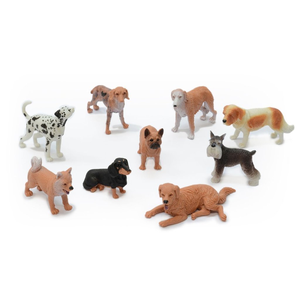 T64264 DOG WORLD 9 PC FIG