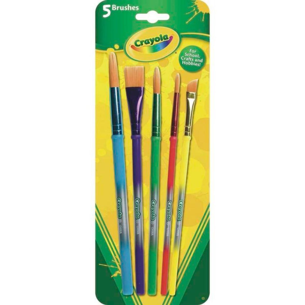 CRAYOLA 5CT ART & CRAFT BRUSHES