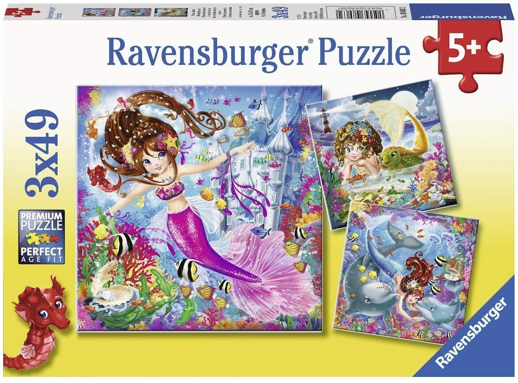 RAVENSBURGER CHARMING MERMAIDS 3 X 49 PC