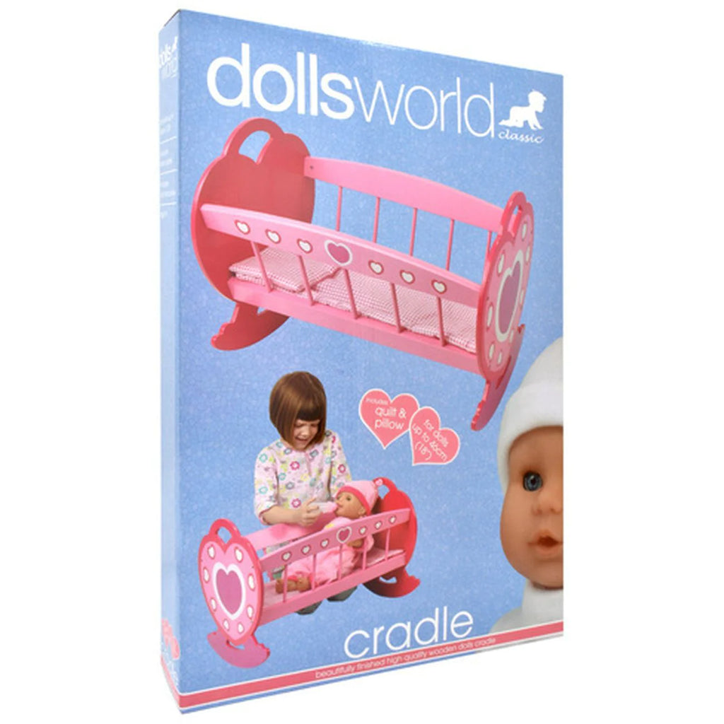 DOLLSWORLD WOODEN CRADLE