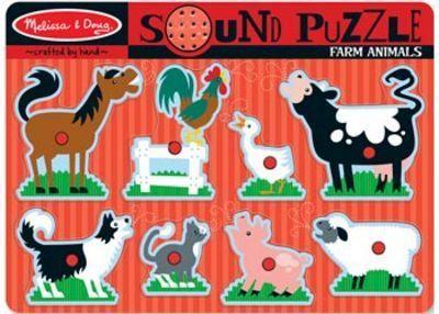 MELISSA & DOUG FARM ANIMALS SOUND PUZZLE