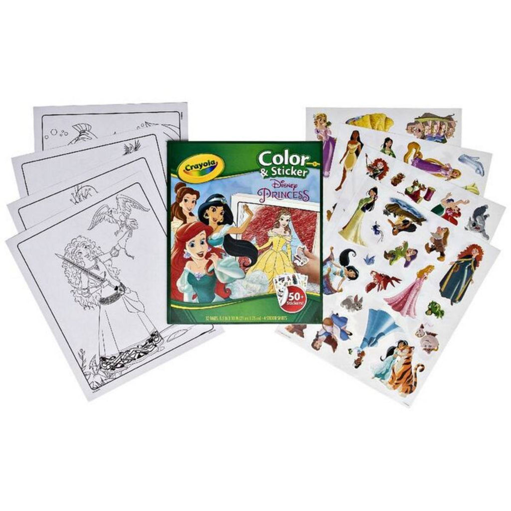 CRAYOLA COLOUR & STICKER DISNEY PRINCESS