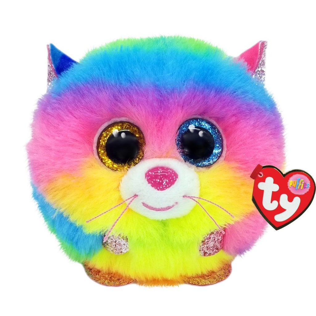 TY PUFFIES GIZMO RAINBOW CAT