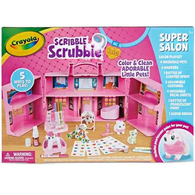 CRAYOLA SCRIBBLE SCRUBBIE PETS SUPER SALON PLAYSET