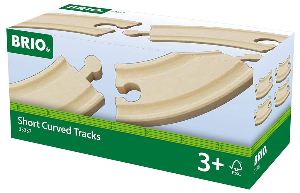 BRIO SHORT CURVED TRACKS 4PCS