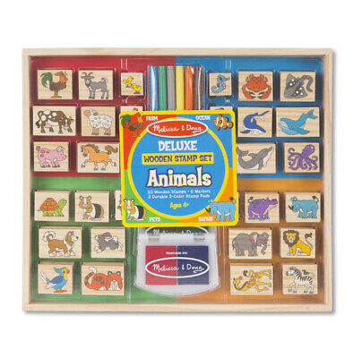 M&D DELUXE WOODEN STAMP SET ANIMALS