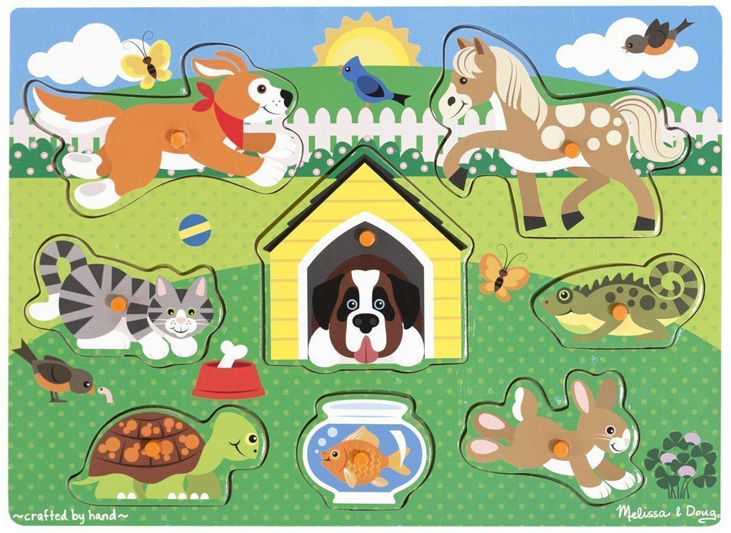 MND9053 MELISSA & DOUG PETS PEG PUZZLE