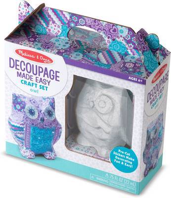 MELISSA & DOUG DECOUPAGE CRAFT SET OWL