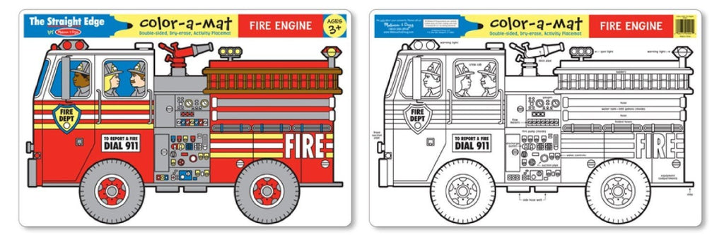 MELISSA & DOUG FIRE ENGINE COLOR A MAT