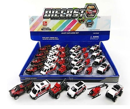 DIE CAST FREEWHEEL EMERGNCY VEHICLES AST