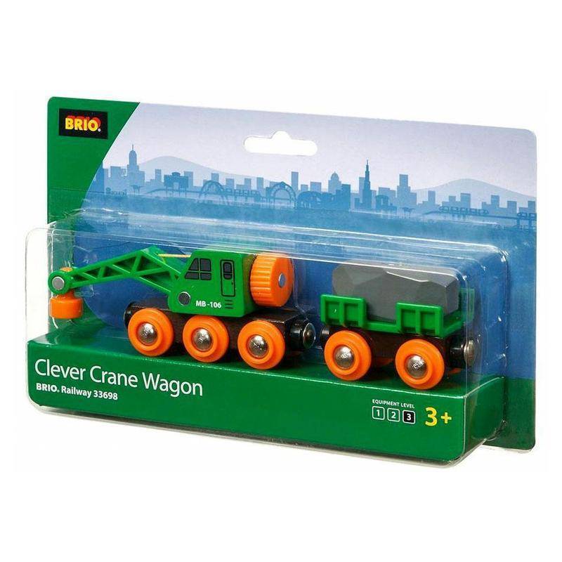 BRIO CLEVER CRANE WAGON