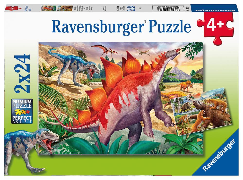 RAVENSBURGER JURASSIC WILDLIFE 2X24PC